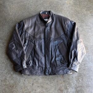 90s jj cochran leather western jacket